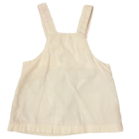 6 Months Carter's White Corduroy Overall Outfit w/ Fair Isle Long Sleeve Tee - Picture 3 of 7